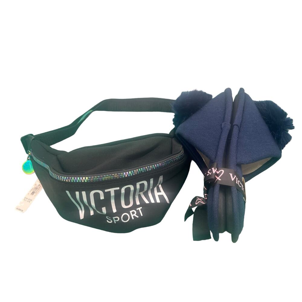 Victoria’s Secret Sport Fanny Pack OS Logo Belt And Slippers